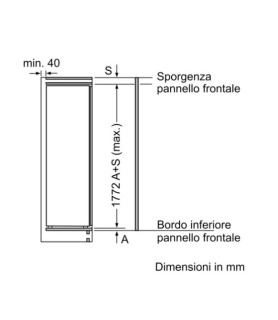 copy of Congelatore monoporta integrabile Low Frost cerniere piatte con chiusura soft close, h. 88 cm,  A++ | Frigoriferi e congelatori