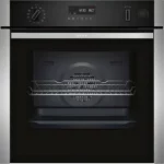 NEFF Forno AddedSteam B3AVH4HN1, Porta Hide®, Easy Clean, Acciaio Inox, Display Bianco, A
