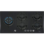NEFF T29RHS4S0 Piano cottura a gas, 90 cm, Vetro temprato, Nero